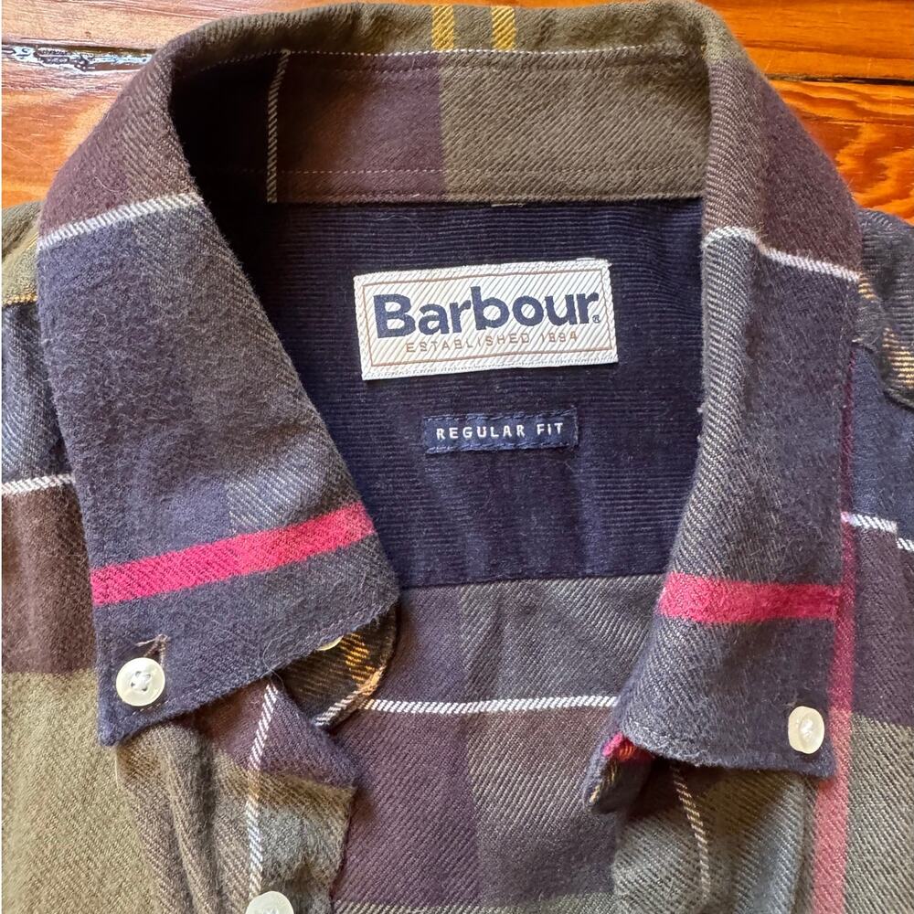 Barbour John Tartan Regular Fit Button Down Shirt - Picture 3 of 6